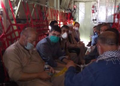 انتقال زائرین بلتستانی به شهر اسکاردو پاکستان توسط هواپیمای نظامی